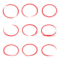 red hand drawn circle highlighter