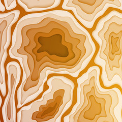 Mountain landscape. Paper cut style. Vector background