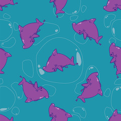 Obraz premium cute fubsy sharks 4