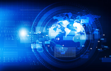 Obraz premium Global communication technology background.