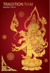 thai tradition buddha hindu vector - 118879189