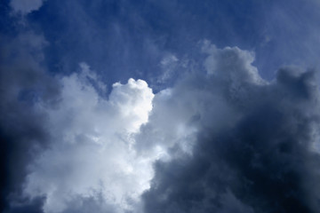 Fototapeta na wymiar Blue sky with storm cloud .