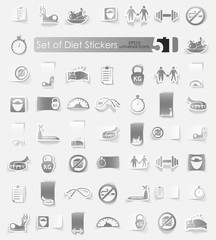 Set of diet stickers