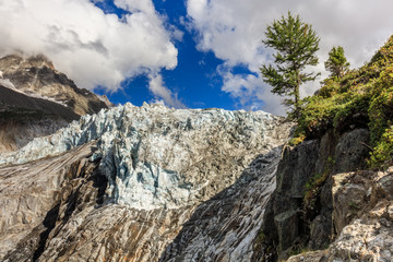 Argentiere Glacier in Chamonix Alps, France