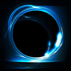 Blue fractal circle