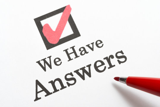 We Have Answers 解決策があります