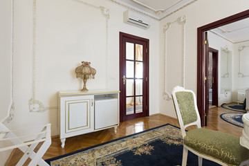 Living room interior in classic style villa