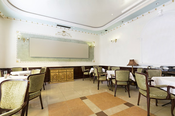 Interior of a restaurant in luxury villa