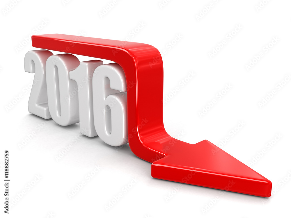Poster 2016 with arrow down. image with clipping path