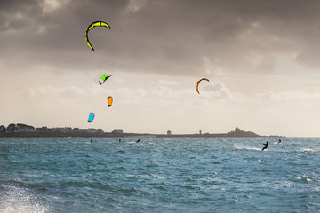 Kitesurf en Bretagne près de Trévignon - Kitesurfing in Brittany at Trévignon 