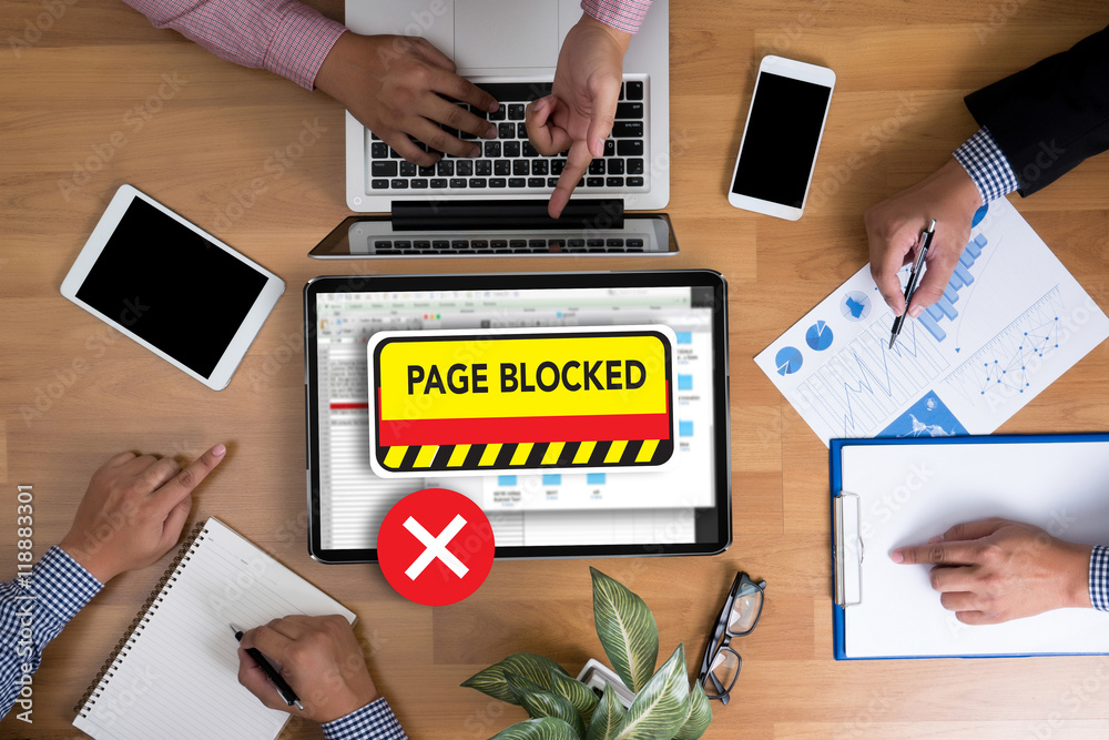 Poster data failure computer page blocked browsing connection data fail