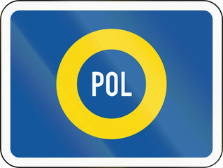 Road sign used in the African country of Botswana - The primary sign applies to police vehicles