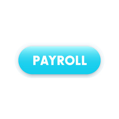 Fototapeta premium Payroll button for web, blue on white