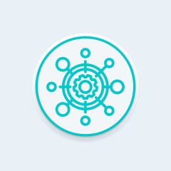 production icon, line sign