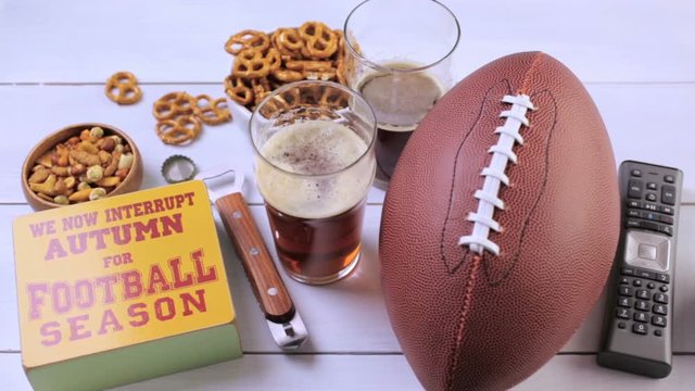 Appetizers on the table for the football party