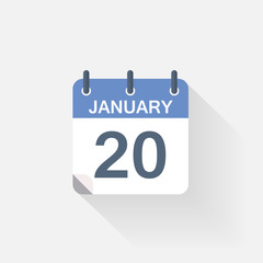 20 january calendar icon