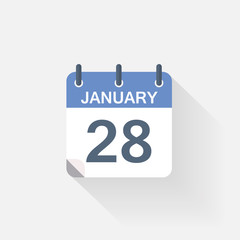 28 january calendar icon