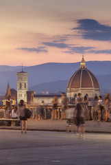 Obraz premium Tiscana,Firenze,la cattedrale di Santa Maria del Fiore,la cupola del Brunelleschi.