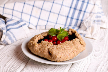 Wholegrain plum tart