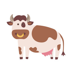 Cute Cow. Vector