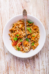 Risotto with chanterelles and fresh parsley
