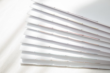 Close up spine handmade notebooks