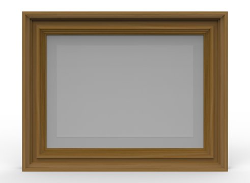 3d illustration of picture frame. icon for game web. 