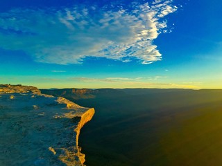 Flat rock lookout in Blue Mountains Australia