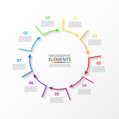 Fototapeta premium Vector business template for presentation.