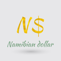 Golden  Symbol of the Namibian dollar