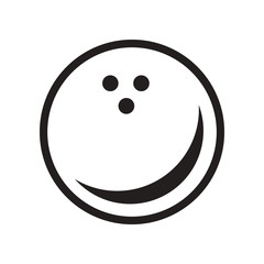 Fototapeta premium flat icon in black and white style bowling ball 