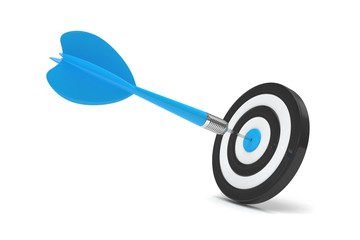 arrow darts in target. 3d rendering.