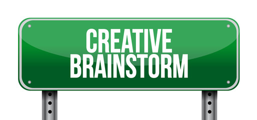 Creative Brainstorm horizontal sign concept