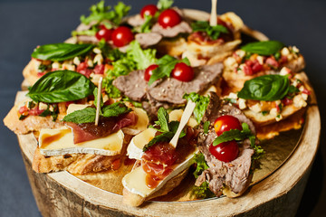 Delicious canapes as event dish