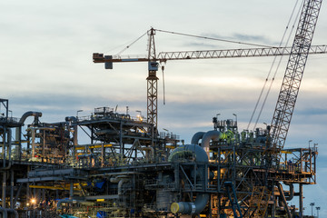 Naklejka premium construction sit of oil refinery