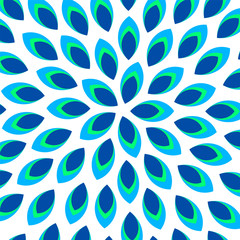 Abstract peacock feather background.  Decorative background with bright green and blue colors. vector illustration.