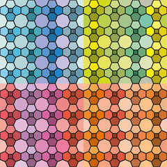 Vector set of abstract seamless patterns and backgrounds