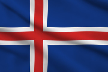 Obraz premium Flag of Iceland