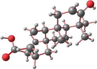 Obraz premium Steviol molecular structure isolated on white