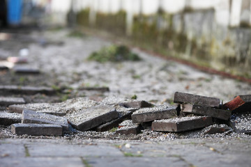 Gehweg pflaster Erneuerung