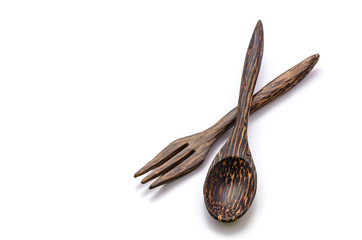 Wooden spoon and fork
