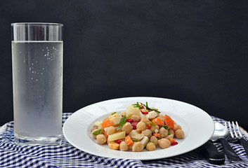 salad vegetables and legumes