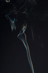 Smoke on black background