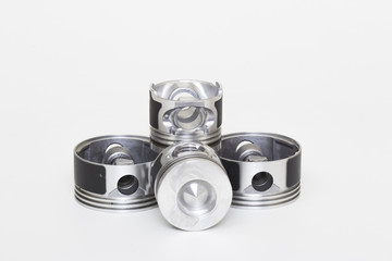 auto piston parts white background isolated