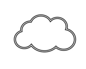 Obraz premium flat design single cloud shape icon vector illustration