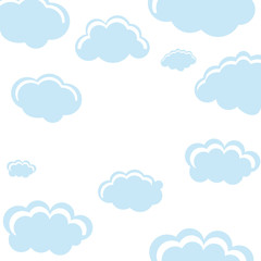 flat design cloud shape pattern icon vector illustration