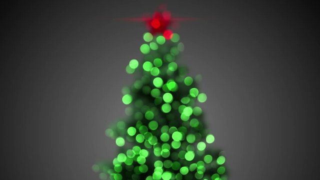 blurred christmas tree. seamless loop festive background. 4k (4096x2304)
