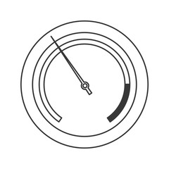 flat design pressure manometer icon vector illustration