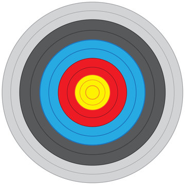 Archery Target Sport Vector Illustration.