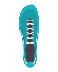 flat design sport sneakers icon vector illustration
